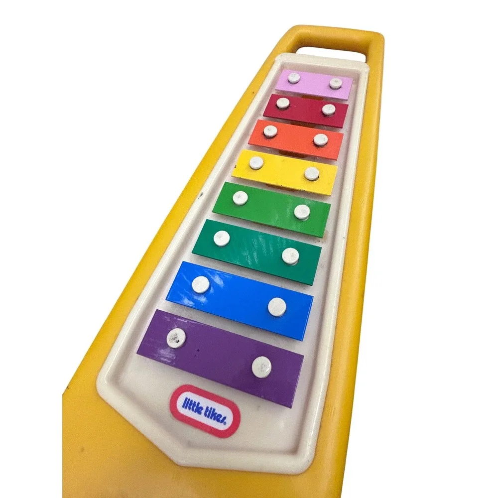 Vintage Little Tikes Tap-a-Tune Xylophone Pull Toy Yellow Musical Toddler 20
